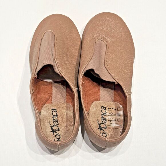 So Danca JZ77 Jazz Dance Shoes Beige Leather Little Girl (Toddler) Size 8M - Picture 5 of 12